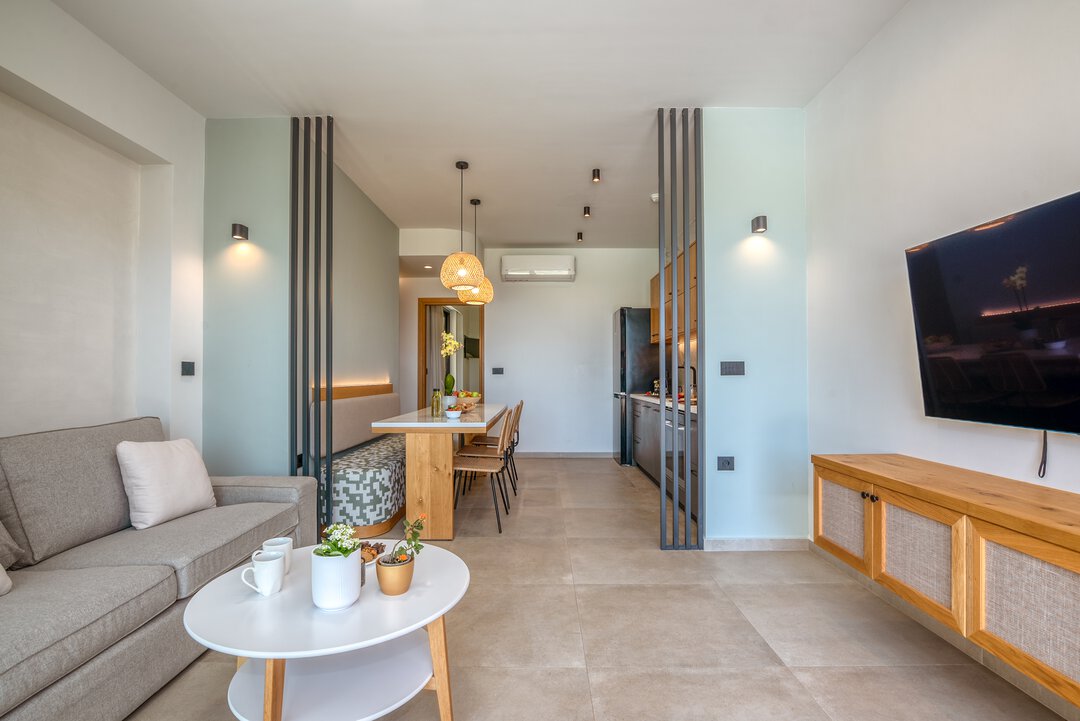 Interior design detail showcasing quality materials and thoughtful styling at Nusa Gramvousa, Crete